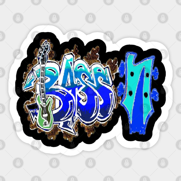 Bass Bassist Bass player bass Sticker by LowEndGraphics